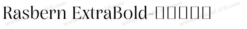 Rasbern ExtraBold字体转换